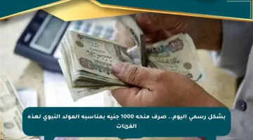 بشكل رسمي اليوم.. صرف منحة 1000 جنيه بمناسبة المولد النبوي لهذه الفئات